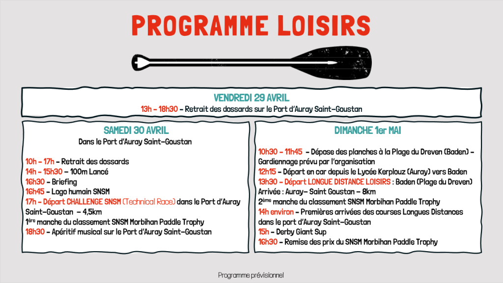 Programme Loisirs